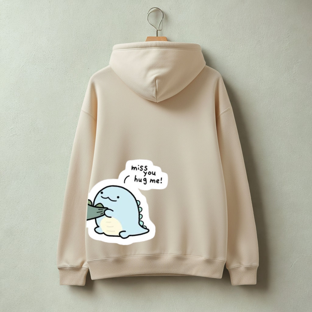 Soulmate Hoodie – Adorable Dinosaurs sharing a heartfelt moment: