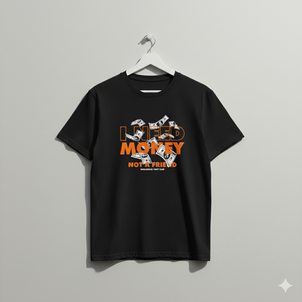 “I Need Money, Not a Friend” Graphic T-Shirt