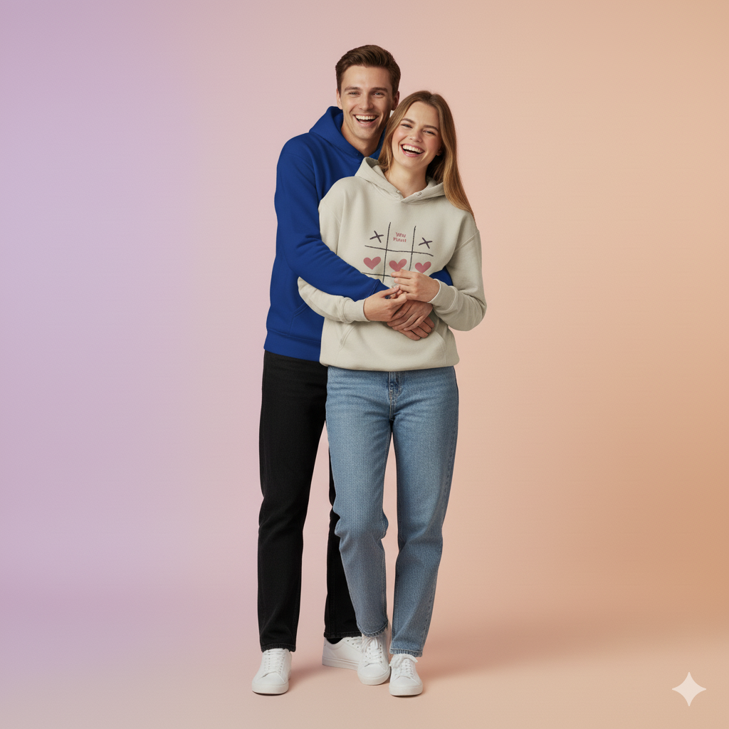 Tic-Tac-Toe Love Hoodies (Couple Edition)