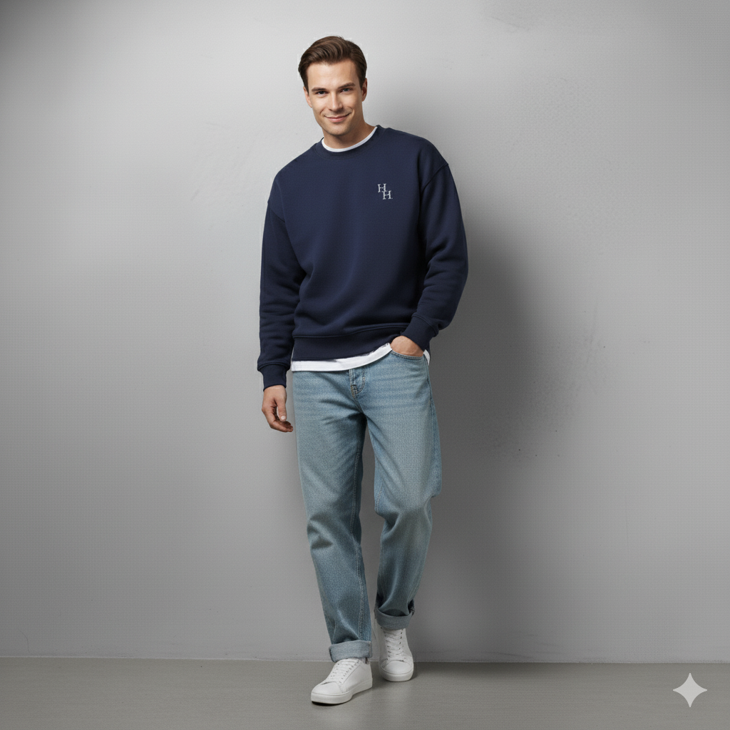 Navy Blue “H&H” Classic Sweatshirt