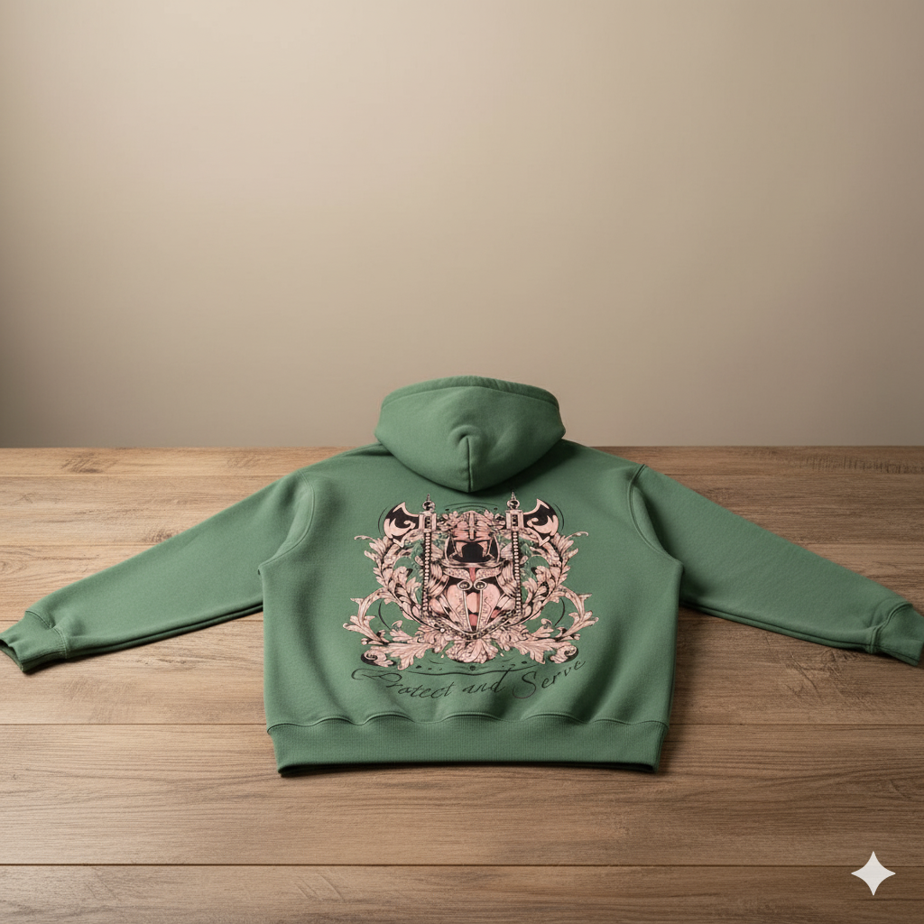 “Protect and Serve” Knight Crest Hoodie