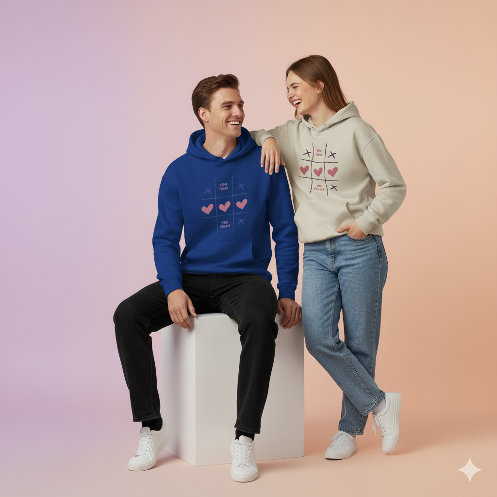Tic-Tac-Toe Love Hoodies (Couple Edition)