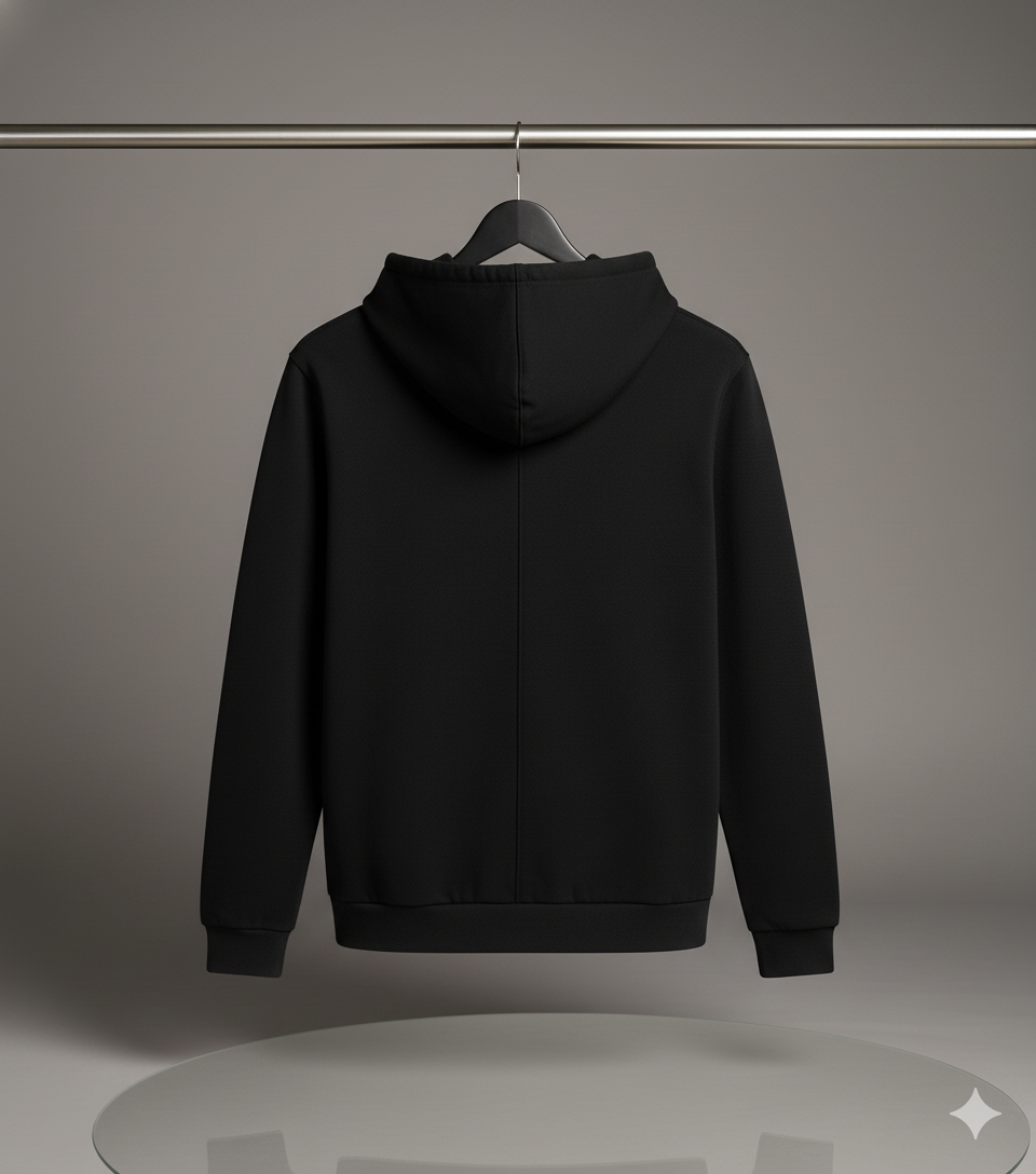 Classic Black Zip-Up Hoodie