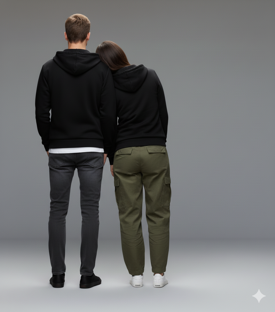 Classic Black Zip-Up Hoodie