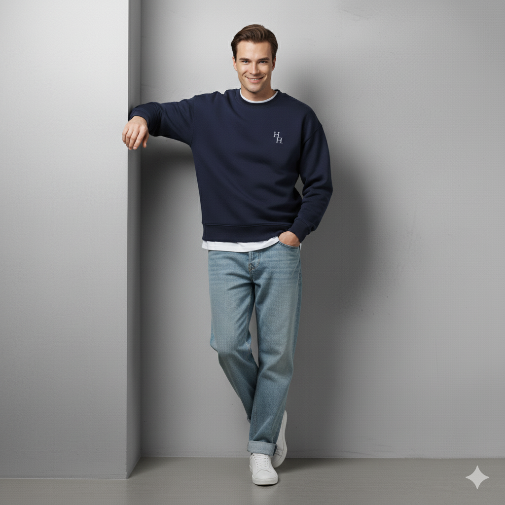 Navy Blue “H&H” Classic Sweatshirt