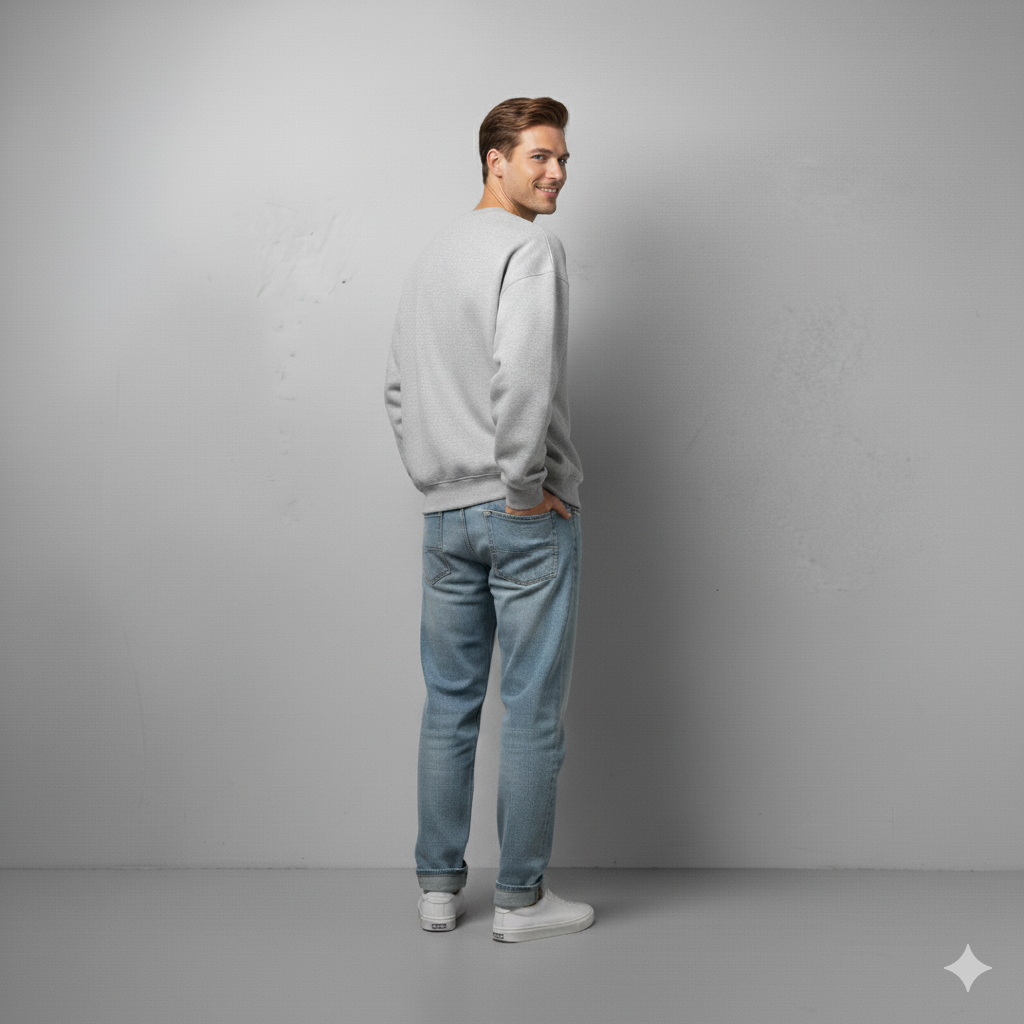 Ash Grey “H&H” Minimal Sweatshirt