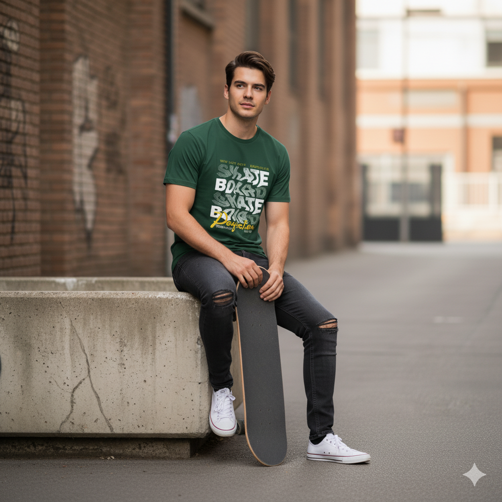 Skateboard Vibes Graphic T-Shirt