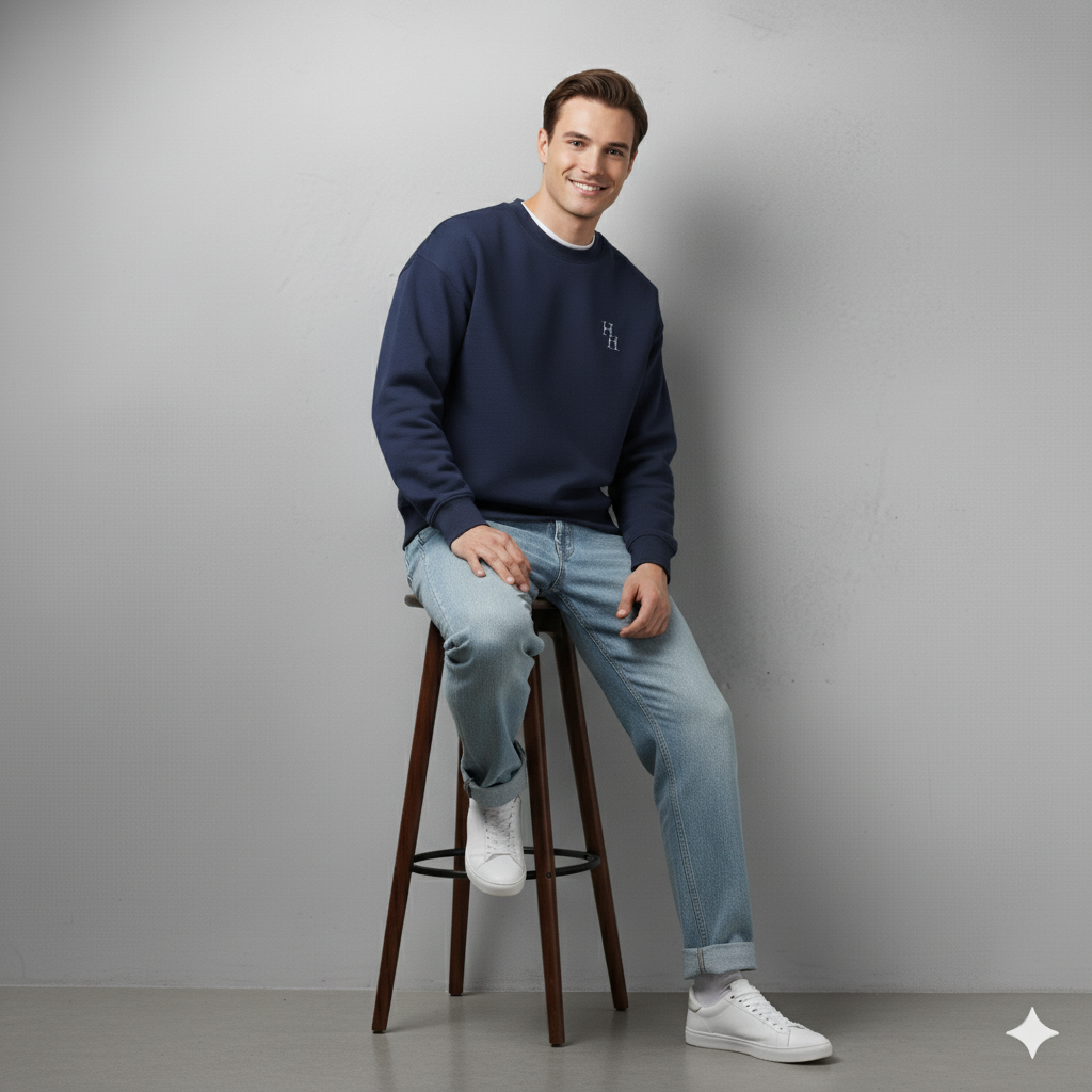 Navy Blue “H&H” Classic Sweatshirt