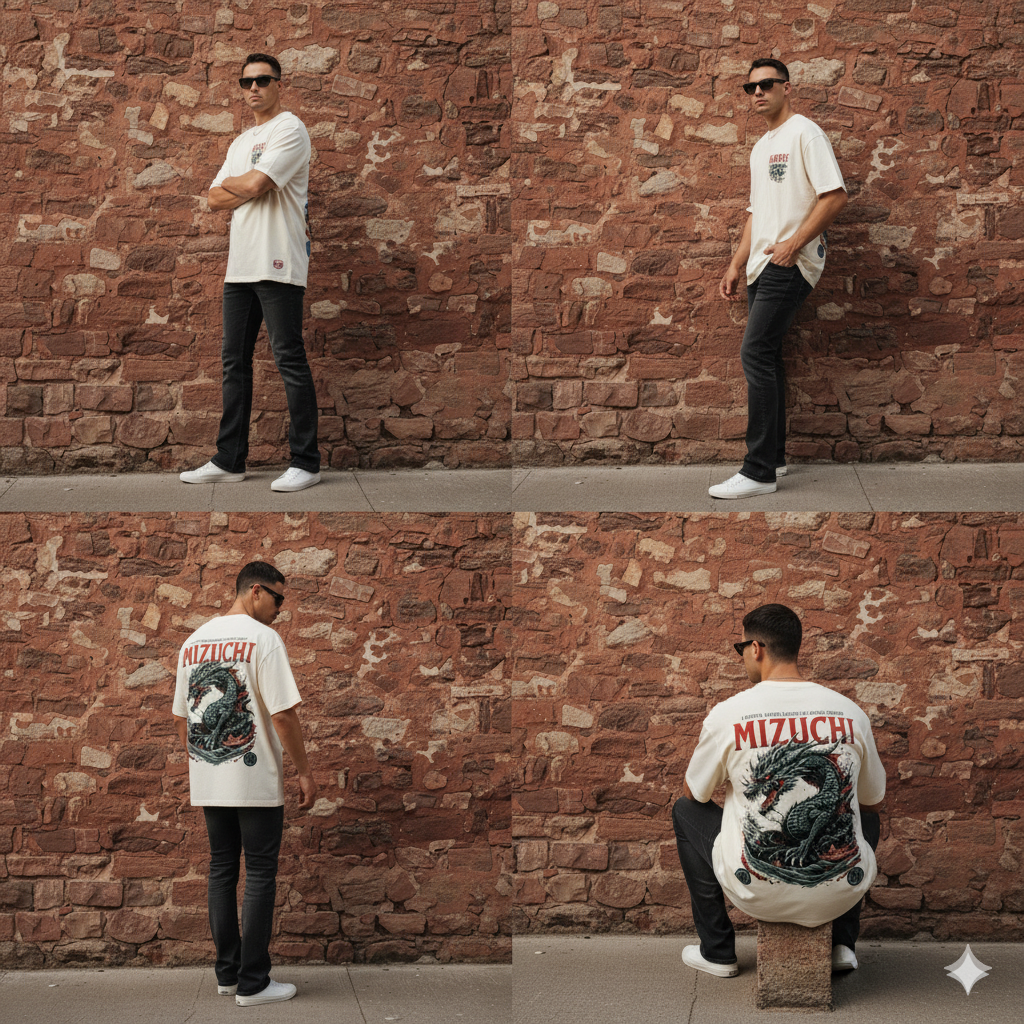 MIZUCHI™ Mythic Dragon Oversize Tshirt