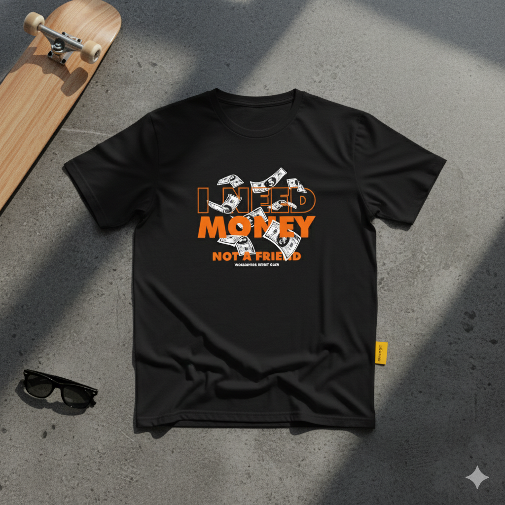 “I Need Money, Not a Friend” Graphic T-Shirt
