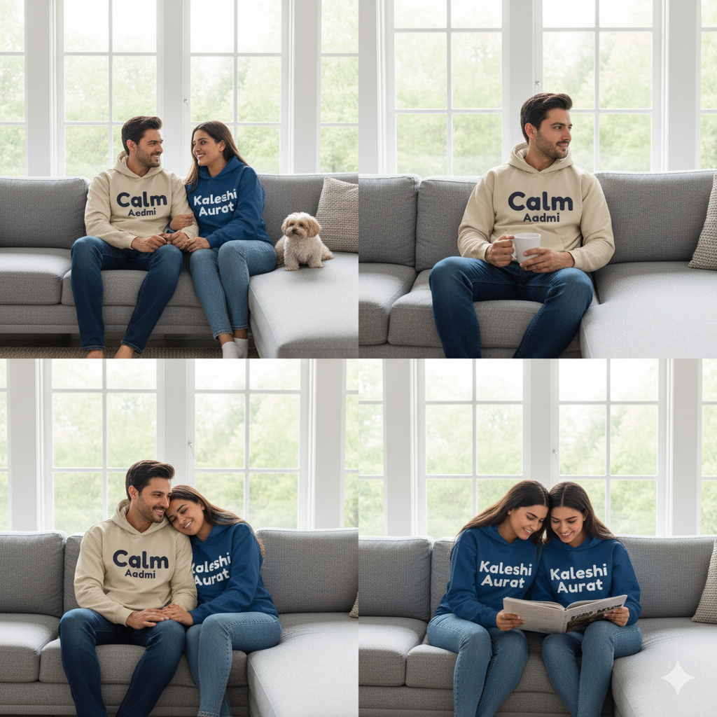 Soulmate Hoodie – Kaleshi Aurat & Calm Aadmi