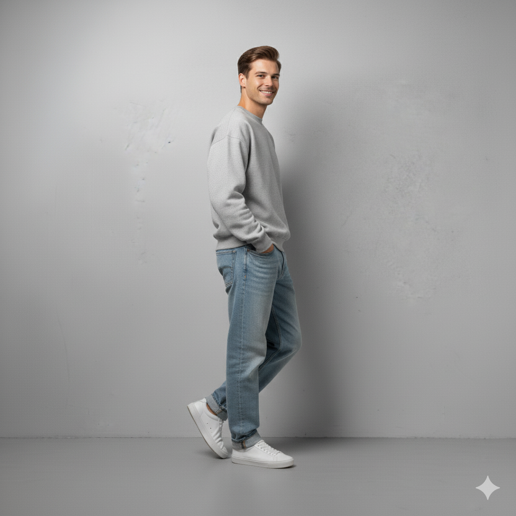 Ash Grey “H&H” Minimal Sweatshirt