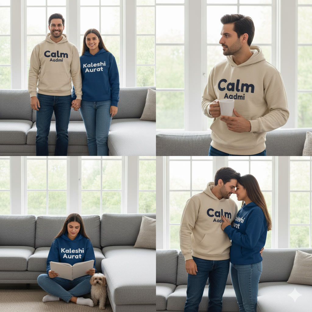 Soulmate Hoodie – Kaleshi Aurat & Calm Aadmi