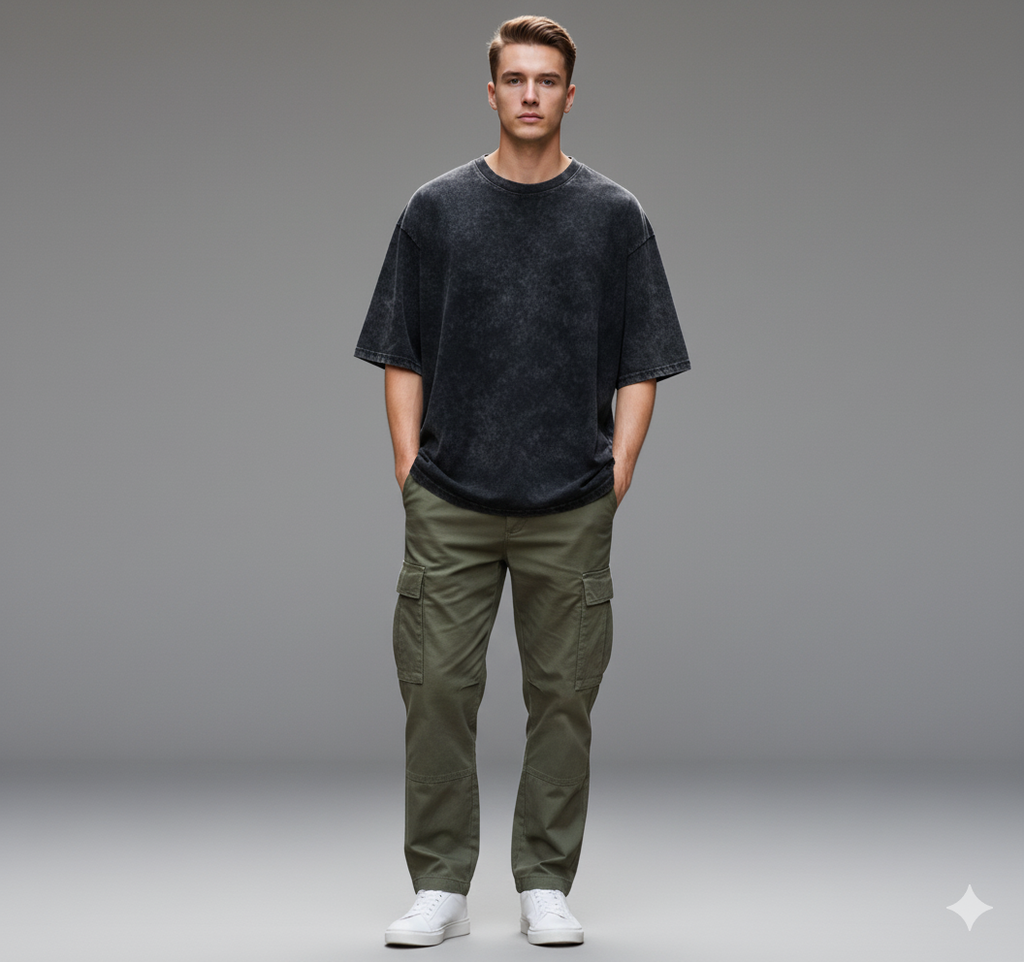 Acid Wash Oversized T-Shirt