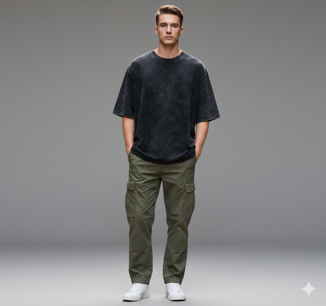 Acid Wash Oversized T-Shirt