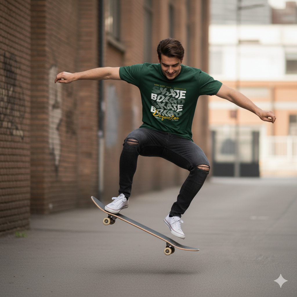 Skateboard Vibes Graphic T-Shirt