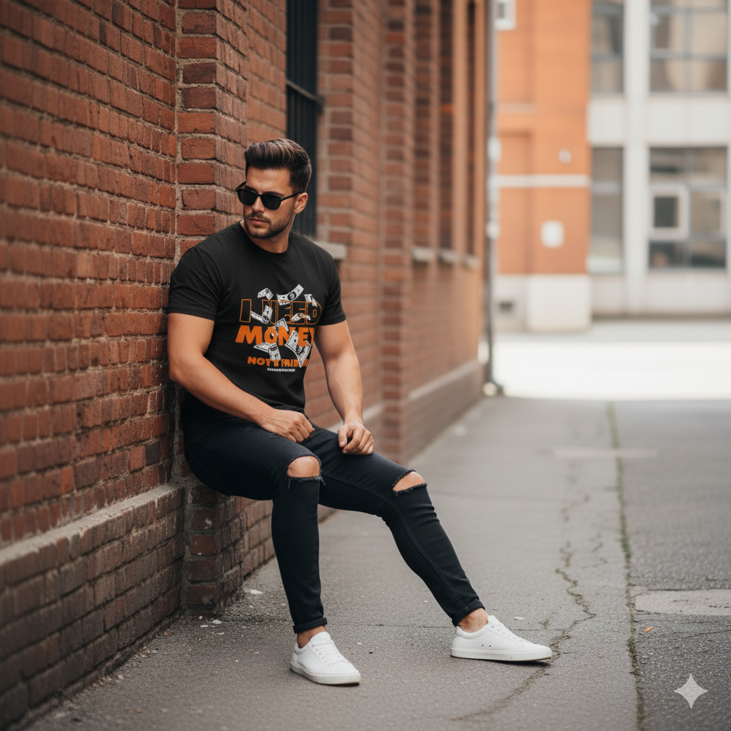 “I Need Money, Not a Friend” Graphic T-Shirt