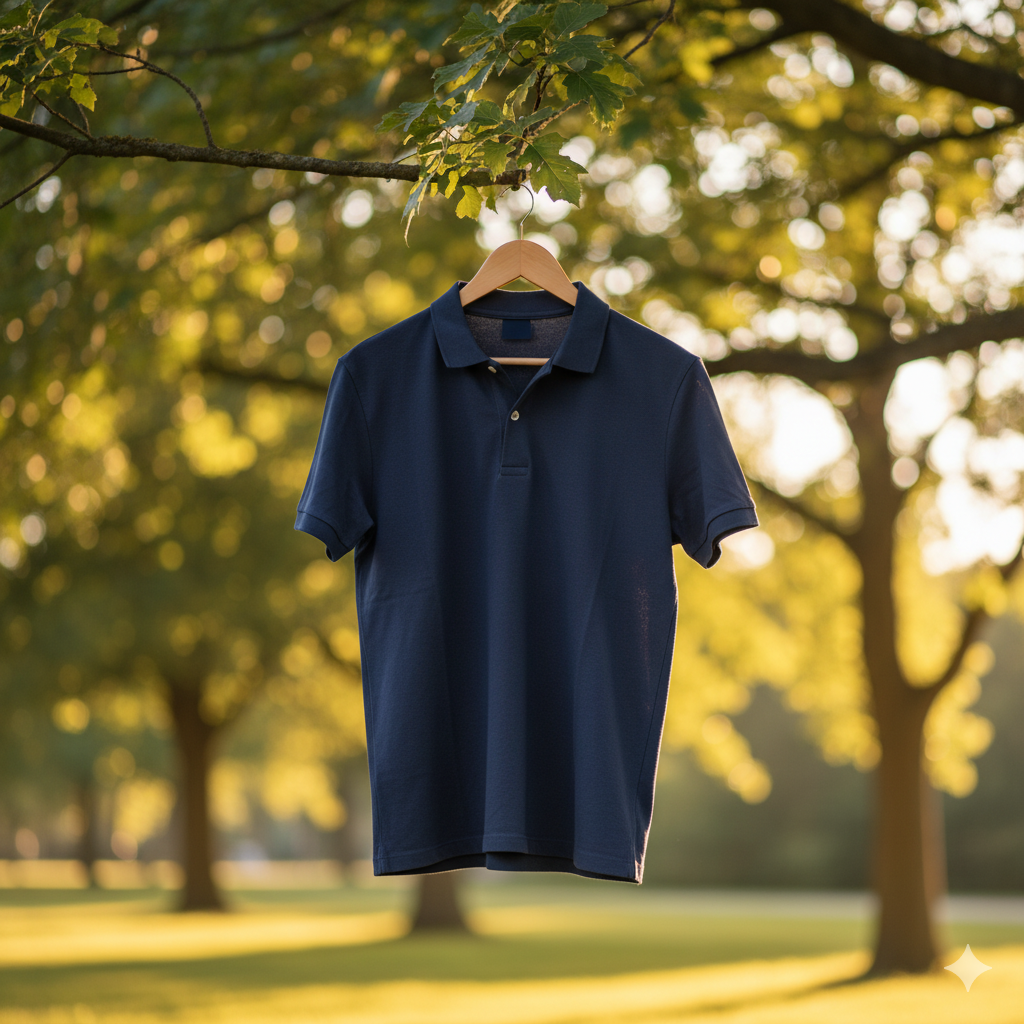 Navy Premium Polo T-Shirt – Pure Cotton Comfort