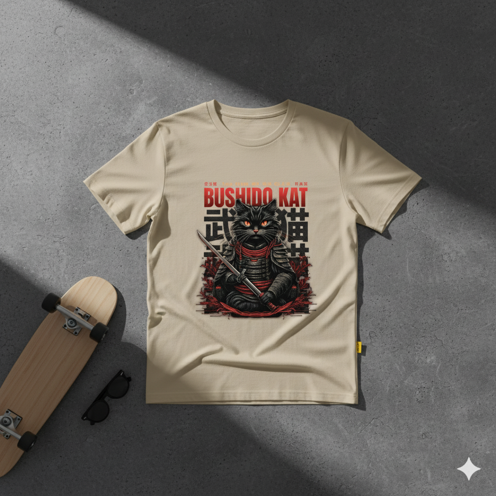 Bushido Kat Samurai Graphic Tee