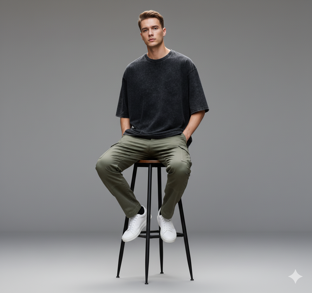 Acid Wash Oversized T-Shirt