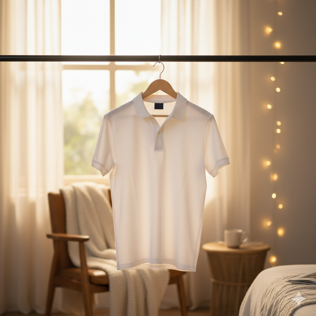 White Premium Polo T-Shirt – Pure Cotton Comfort