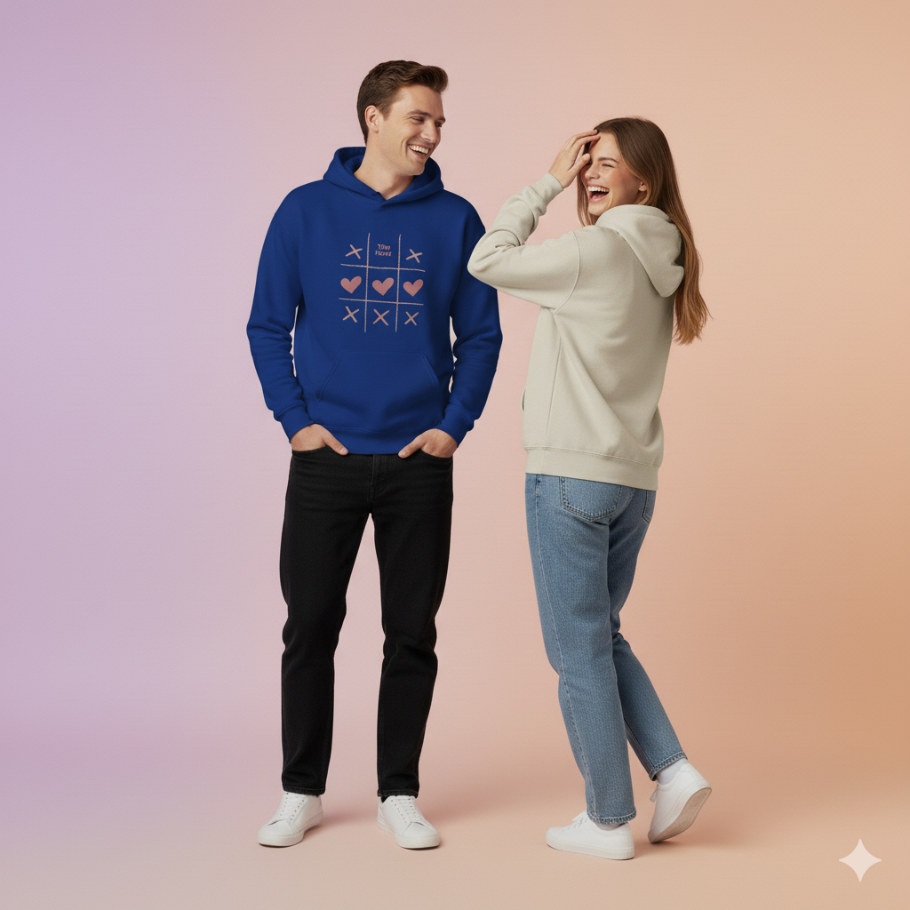 Tic-Tac-Toe Love Hoodies (Couple Edition)