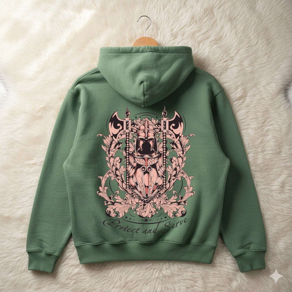 “Protect and Serve” Knight Crest Hoodie