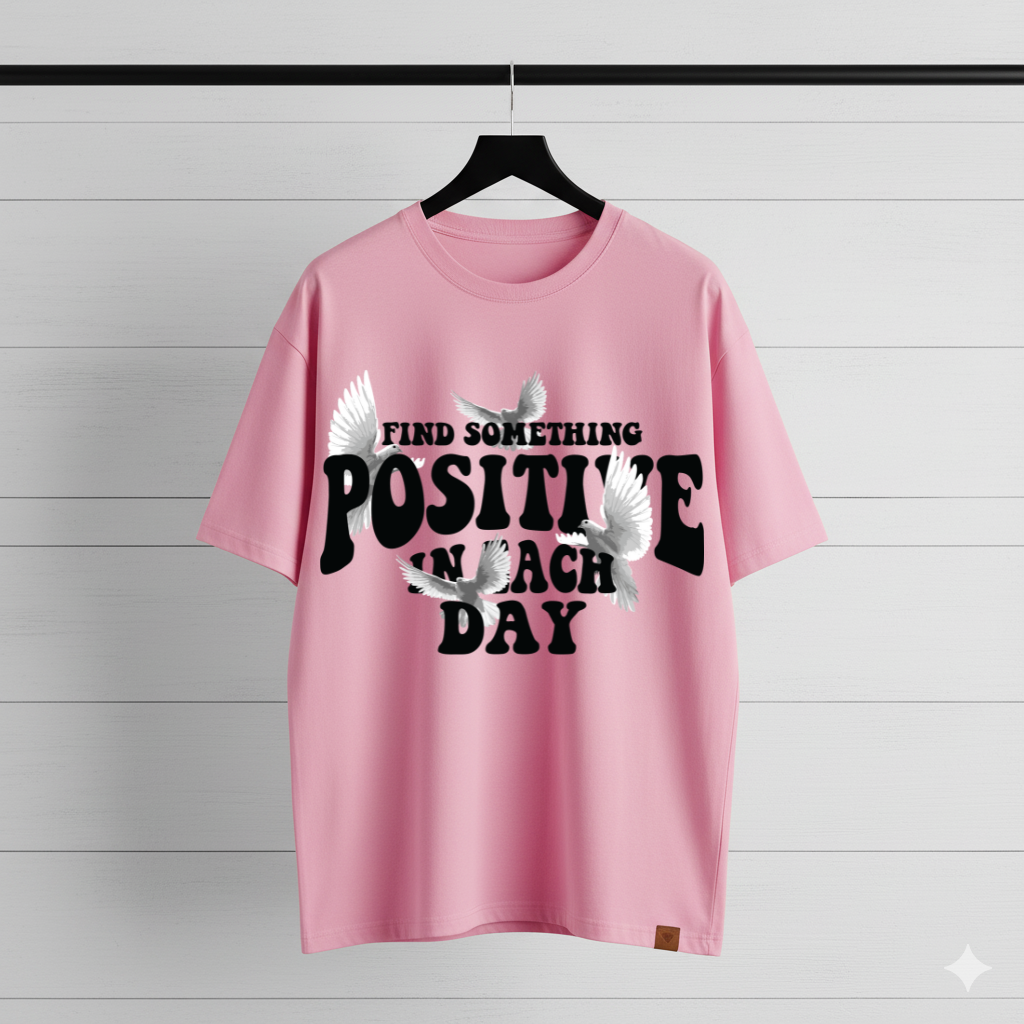 Find Something Positive Oversized T-Shirt 🌸